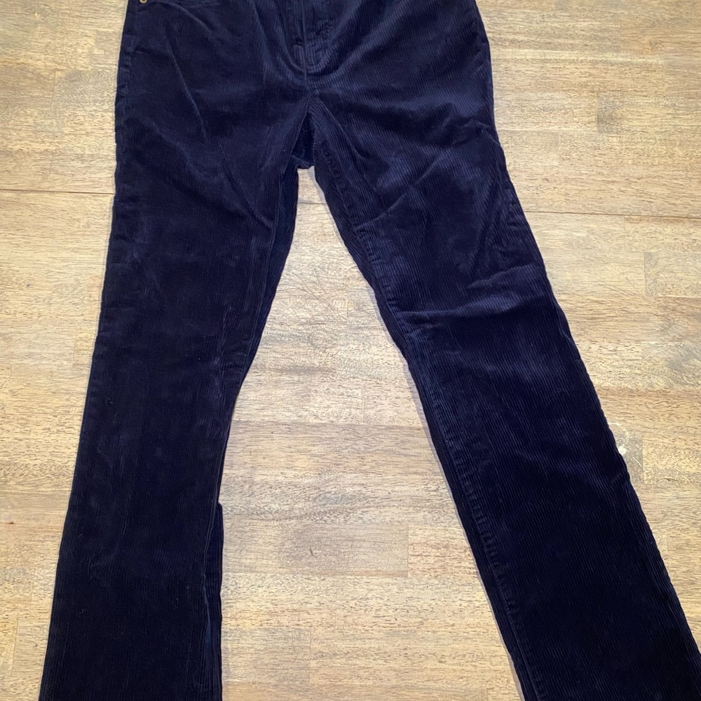 LRL Lauren Jeans Co Corduroy Jeans Pants Classic Straight sz 8 Navy Blue 30x30